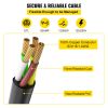 VEVOR Generator Cord, 15FT Generator Power Cord w/ Plug in & Out Pin of Inlet Box Side, 50AMP SS2-50R/CS6375 Style Inlets Cable, 12000W Extension Cord
