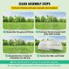 VEVOR Walk-in Tunnel Greenhouse, 20 x 10 x 7 ft Portable Plant Hot House w/ Galvanized Steel Hoops, 3 Top Beams, Diagonal Poles