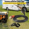 VEVOR Generator Cord, 15FT Generator Power Cord w/ Plug in & Out Pin of Inlet Box Side, 50AMP SS2-50R/CS6375 Style Inlets Cable, 12000W Extension Cord